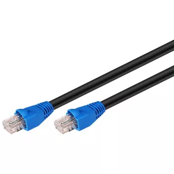 DSIT DANICOM CAT6 Outdoor UTP Patch Cable – 10 m, Black, 100% Copper, RJ45, UV-Resistant, 10 Gbit/s