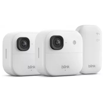 Wireless Security Camera System (2 Cameras) Amazon Blink Outdoor 2K+, White (B0F9632B4F)