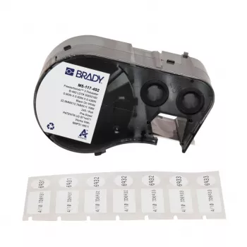 BRADY BMP51/BMP53/M511 FreezerBondz Labels - 25.40 mm x 12.70 mm, White, Matt, Permanent Acrylic, 2500 Labels/Roll (B-490)