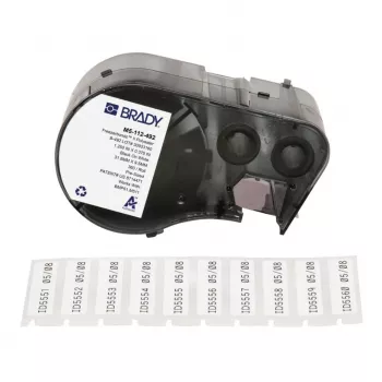 BRADY FreezerBondz B-490 Polyester Labels for BMP21-PLUS, M210, M211 - 19.05mm x 6.4m, White, Permanent Acrylic, Thermal Transfer, Cryogenic & Laboratory