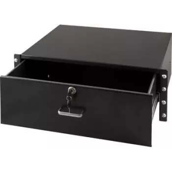 DS-IT lockable document drawer 4U rack-mount steel black (DS-DR04)
