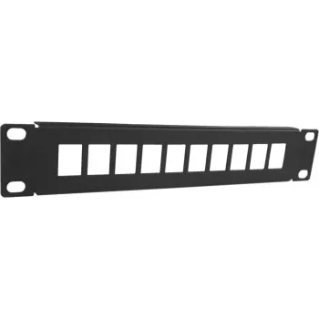 DSIT DS10-Patch-10UTP 10-port unloaded UTP keystone patch panel, 1U 19-inch rack-mount, black