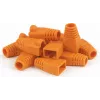 DSIT Danicom RJ45 Boot Orange, 10-Pack – Hook-Free Strain Relief for Ethernet Cables
