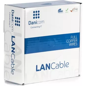 DSIT DANICOM CAT5e FTP Network Cable 100m Solid Conductor LSZH Dca Blue