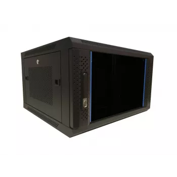 DSIT 6U 19 inch Wall-Mount Server Cabinet with Glass Door and Perforated Side Panels, 600x600x368 mm (DS6606ZP)