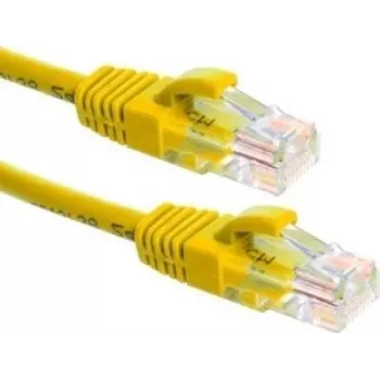 DSIT CAT6a Ethernet Patch Cable 100% Copper U/UTP 5m Yellow DC-U6A7-050