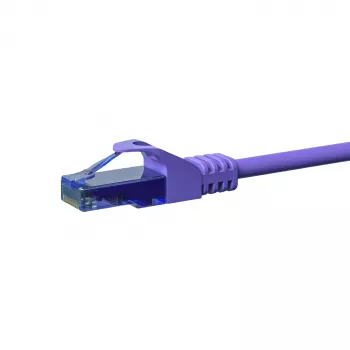 DSIT CAT6a U/UTP 100% Copper Patch Cable, 7.5m, Purple, RJ45, 10Gbps, 500MHz
