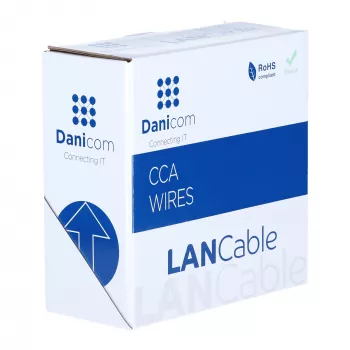 DSIT CAT5e F/UTP 50m Roll Solid Core CCA Network Cable Grey (DC-FTP5CCA50S-GRY)