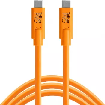 Tether Tools TetherPro USB-C to USB-C Cable, 0.9 m, Orange (CUC03-ORG)