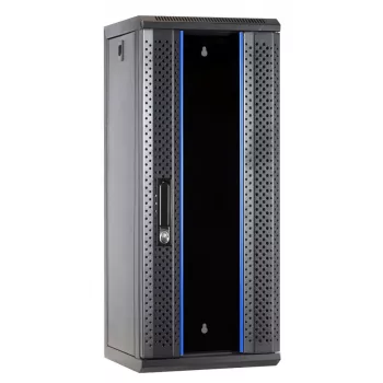 DSIT DS10-3315 15U 10 Inch Wall-Mount Server Rack Cabinet with Glass Door, 312x310x752 mm, Black