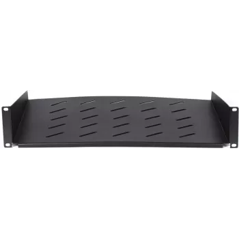 DSIT DS-FH2U400 2U Fixed Shelf for 600 mm Deep Wall Enclosures, 400 mm Depth, Black