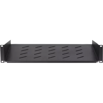 DSIT 2U Fixed Shelf for 450 mm Deep Wall Cabinets, 350 mm Depth, Black
