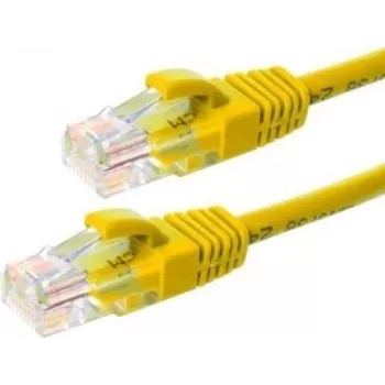 DSIT CAT5e U/UTP Network Cable, 3 m, Yellow, 100% Copper, RJ45, 1 Gbit/s