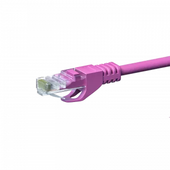 DSIT CAT 5e U/UTP Network Patch Cable, 2m, Pink, CCA, RJ45, 1 Gbit/s, 100 MHz