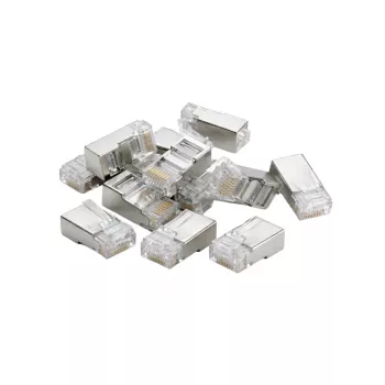 DSIT FTP RJ45 CAT6 Network Connector for Solid Core Cables - 10-Pack