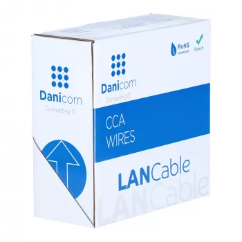 DSIT CAT5e F/UTP 50m Flexible Grey CCA Network Cable on Reel (DC-FTP5CCA50-GRY)