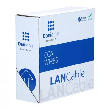 DSIT CAT5e SF/UTP Network Cable AWG 26/7 Flexible 100 Metres Grey CCA