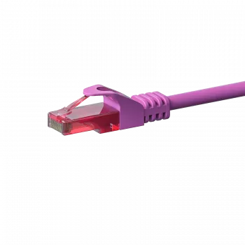 DSIT CAT6 Network Cable, U/UTP, 0.15 m, Pink, 100% Copper (DC-69-001)