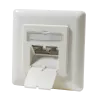DSIT DC-Wall-In-STP6A-I Flush-Mounted Cat.6a Shielded 2-Port RJ45 Socket, Ivory