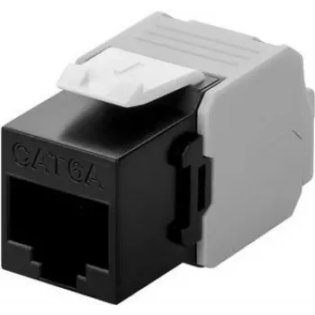 DS-IT CAT6a UTP Keystone Network Connector - Tool-Free - Black (DS-KC-UTP6A-TL-1)