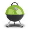 FIELDMANN FZG 1000G Charcoal Grill, 44 cm Chrome-Plated Grill Grate, Enamelled Steel Body, Tripod Stand, Removable Ash Catcher, Black