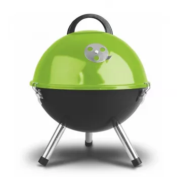 FIELDMANN FZG 1000G Charcoal Grill, 44 cm Chrome-Plated Grill Grate, Enamelled Steel Body, Tripod Stand, Removable Ash Catcher, Black