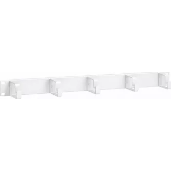DSIT 19 inch 1U Metal Cable Management Panel with Slotted Pass-Through – White (DS-1904-W)