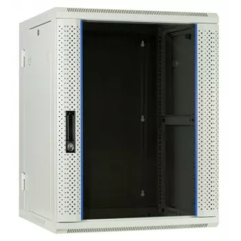 DSIT DS6615W-DOUBLE 6U Reversible Wall-Mount Server Cabinet with Toughened Safety Glass Door, White (600x450x370 mm)
