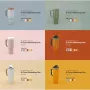 Orangemonkie 6-Colour Background Set for Foldio 4 (White, Black, Grey, Green, Blue, Yellow)