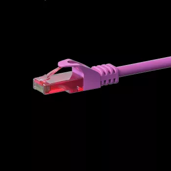DSIT CAT6 U/UTP RJ45 Patch Cable, 0.25 m, Pink, 100% Copper (DC-69-002)