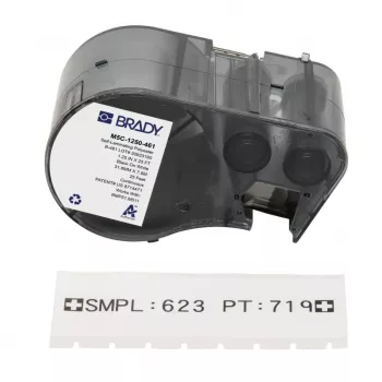 BRADY BMP51/BMP53/M511 Self-Laminating Vinyl Wire Marker Label, White/Translucent, 38.1mm x 25.4mm, 160 Labels/Roll
