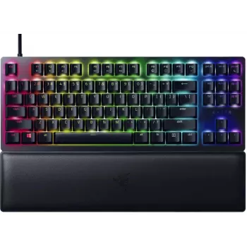 Razer Huntsman V2 Tenkeyless Wired Optical Gaming Keyboard, Clicky Purple Switches, Nordic Layout, RGB, Black (RZ03-03941300-R3N1)