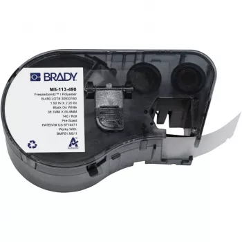 BRADY M5-113-490 FreezerBondz II Polyester Labels for BMP51/BMP53/M511, White, 38.1mm x 25.4mm, 250 Labels
