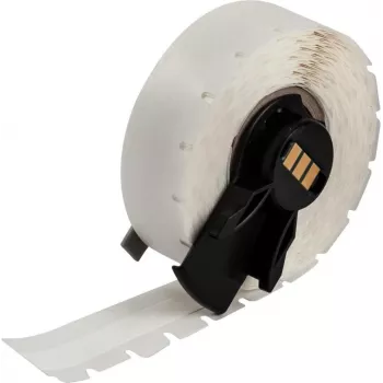 BRADY M6C-375-498 Repositionable Multi-Purpose Vinyl Label, White, 9.53 mm x 9.14 m