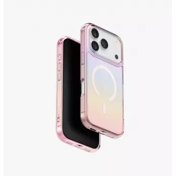 UNIQ Iridescia MagClick Charging Case for iPhone 17 Pro – Pink Prism