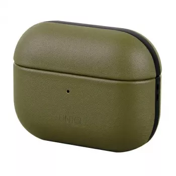 UNIQ Terra Genuine Leather Case for Apple AirPods Pro – Olive Green