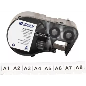 Brady M4C-375-422 Self-Laminating Vinyl Label Cartridge for BMP41/BMP51/BMP53/M511 Printers, White, 25.4mm x 6.4m