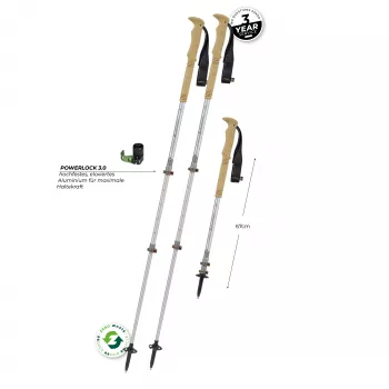Komperdell Explorer Zero Cork Trekking Poles, Brown