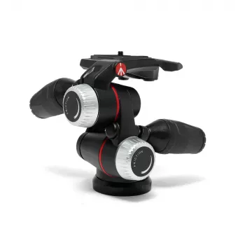 Manfrotto MHXPRO-3WX 3-Way Head with Retractable Levers, Aluminium, 8 kg Load Capacity, Quick Release Plate 200PL-14, Black