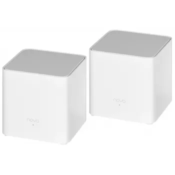 Tenda MX3 (2-Pack) AX1500 Whole-Home Mesh Wi-Fi 6 System, Dual-Band, 2 Gigabit Ports per Unit, White