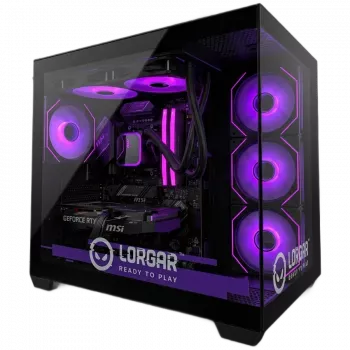 LORGAR ADVANCED A201 Gaming PC - AMD Ryzen 5 7500F, GeForce RTX 5060 Ti 16GB, 32GB DDR5 6400MHz, 1TB NVMe SSD, 750W PSU, 240mm AIO, Black
