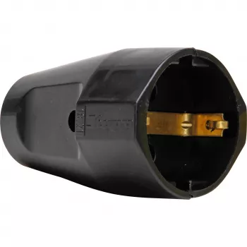 Kopp Plastic Schuko Plug Connector for 3 x 1.5 mm², Black