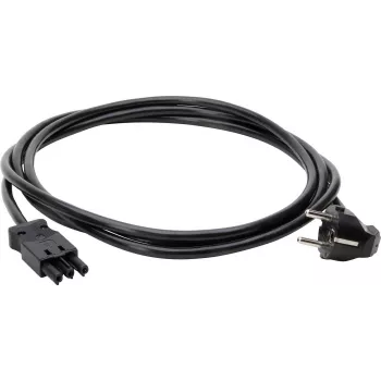 Kopp GST18i3 Schuko Angled Power Cable 3m 3G1.5mm² H05VV-F Black