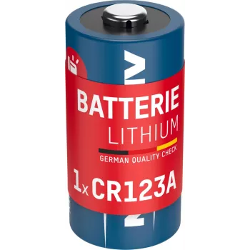 ANSMANN 1510-0072 CR123A Lithium Battery – 3V 1600mAh, High Energy Density, 10-Year Shelf Life (Bulk Pack)