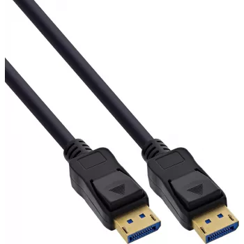 InLine® DisplayPort 2.1 Cable UHBR20 80 Gb/s, Black, Gold-Plated Contacts, 1.5m