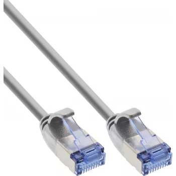 InLine® Slim Patch Cable U/FTP PiMf Cat.6A Grey 3m