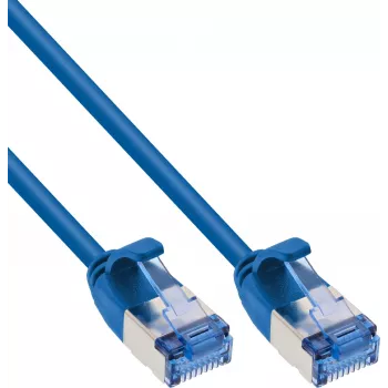 InLine® Slim Cat.6A U/FTP Patch Cable, 2m, Blue, 10GbE, LSZH