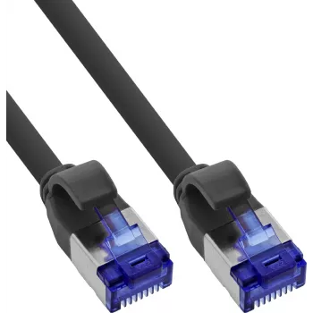 150 Pieces B-Pack InLine® Slim Cat.6A S/FTP LSZH Patch Cable Black 0.50m