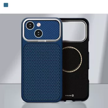 Evelatus Apple iPhone 15 Carbon Premium Edition MagSafe Case Midnight Blue