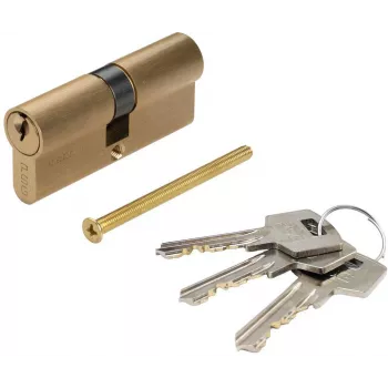 PSG 63.63535.MM Double Cylinder Lock in Solid Brass 35/35 Polished Brass